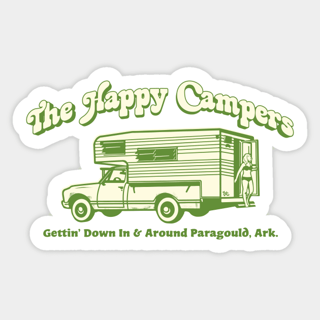 The Happy Campers - Gettin' Down Sticker by rt-shirts